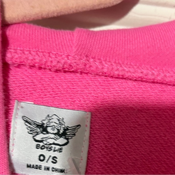 Boys lie hot pink hoodie - Picture 7 of 7